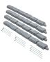 Artificial Stone Flexible Garden Edging, 46.4x2.2 inches, Gray