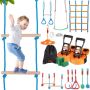 Ninja Warrior Obstacle Course for Kids, 19 m, Outdoor Play Equipment, 12 Obstacles