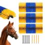 Animal scratching brush, 20 x 7.5 inches, 3 pcs., for horses and cows