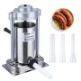 Manual sausage stuffer, 2 L, 304 stainless steel, g-type clamp