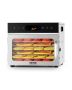 Electric food dehydrator, 6 stainless steel trays, 400 W, adjustable temperature, 24-hour timer