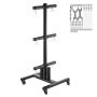 Vertical weight plate rack 2 inches with casters, 1000 lb load capacity