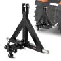 3-point trailer hitch, 2-inch receiver, quick connect, with 3 balls, tractor adapter