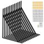 Steel shelf bracket, 18x12 inch, matte black, 3 mm, triangular, 12 pcs.