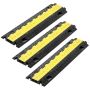 Cable protection ramp, 2 channels, 31x28 mm, TPU rope and hose cover, 9,979 kg load capacity, 3-pack