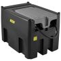 Portable diesel tank 439 L with 12 V pump and hose, black