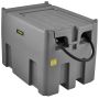 Portable PE diesel tank 439 L with 12 V pump and hose, gray