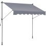 Manual 78-inch Outdoor Awning with Adjustable Sun Shade