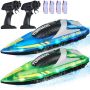 RC racing boat for pools and lakes, 2 pcs., LED, 2.4 GHz