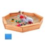 Wooden octagonal sandbox with lid, 75x75 cm, for children