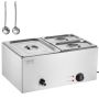 Electric 3-pan food warmer, stainless steel, 1200 W, for buffet