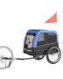 Dog bike trailer, foldable, up to 30 kg, with brackets and leash