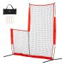 L-size baseball and softball batting net with stakes and basket, 7x7 feet