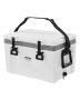 Portable hard cooler 26 QT with ice retention, sturdy handles and strap