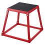 Plyometric jump box, steel, 18 inches, red
