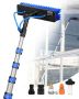 Water-powered wand set with brush, 7.3 m wand and 20 m hose, for cleaning solar panels