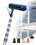 Water supply wand set with brush and 20 m hose for cleaning solar panels
