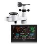 5-in-1 wireless weather station, 7.5-inch VA display, solar-powered outdoor sensor