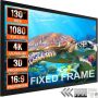130 colių 16:9 fiksuoto rėmo 4K projektoriaus ekranas lauko kino teatrui