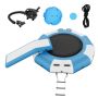 Inflatable water trampoline with slide, 10 feet, portable, with ladder and electric pump