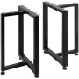 2 pcs T-shaped metal table legs, 16 inches, steel, 1763 lbs load capacity