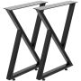 Metal black table legs, 28" high, 2 pcs., steel