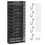 Wall-mounted metal file holder, 12 pockets, for office