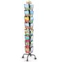 Rotating greeting card stand, 32 pockets, 360°, wheels