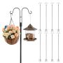 Double metal hooks, 19 mm thick, 8 pcs., garden hooks for bird feeders and plants
