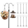 Double garden hooks 19 mm, 8 pcs., 1560 mm long, for bird feeders, wind chimes