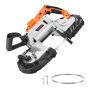 Portable cordless band saw, 127x115 mm, 360W, brushless motor, variable speed