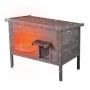 Wooden outdoor cat and rabbit hutch, insulated, open roof, 34x22x27 inches