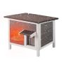 Wooden outdoor cat house with insulation, 24x20x21"