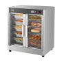 Hot food warmer, stainless steel, 5 levels, with glass door