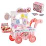 Ice cream cart for children with 27 accessories, sound and light effects, pink
