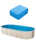 Oval vinyl pool liner 22 x 12.3 ft., for 52-inch high above-ground pools