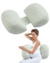 W-shaped pregnancy pillow with removable washable cover
