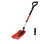 Folding Aluminum Alloy Snow Shovel with D Handle, 36-40 Inch Adjustable