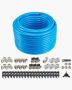 Air compressor piping kit, 200 feet, hdpe-aluminum, blue