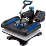 Digital sublimation heat press machine, blue, 30x38 cm