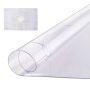 Plastic Round Table Cover 48x48 Inch, Clear PVC Mat