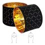 Drum-shaped lampshades, 2 pcs., 13x13x10 in., black, for pendant and floor lamps