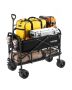 Double-deck folding garden cart, 400 L, all-terrain wheels, 200 kg