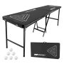 8ft Portable Folding Black Beer Ping Pong Table