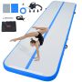 Inflatable Gymnastics Mat 4 Inch Thick, 13 Feet, Blue with Electric Pump