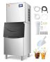 Commercial ice maker, 550LBS/24H, 250LBS storage bin, automatic, with touch screen