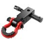 Hitch Mount for 2-inch Receivers, 66,000 lbs. Pull Force, D-Ring, Trailer Hitch for Trucks and Jeeps