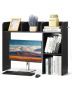 Desktop wooden bookshelf, 2 tiers, black, 37x9.5x29 cm
