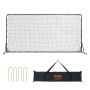 Soccer Ball Rebound Net 12x6ft with Basket