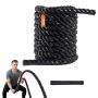 Battle Rope, 1.5 Inch Polyester, 30 Feet, Heavy Duty Sports Equipment